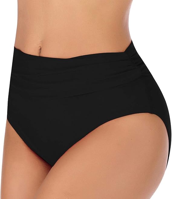 LAUSONS Womens Bikini Bottom Full Coverage Swimwear Bottoms Fold Over