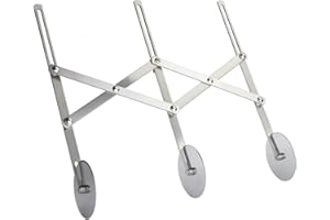 3 Wheel Pizza Cutter Stainless Steel Pastry Cutter Wheel Pasta Dough Cutter for Baking Noodle Ravioli Pizza Brownie Cookie