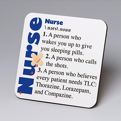 ✪ BRAND NEW FOR 2016 ✪ Whimsical Nurse Hardboard Single Coaster ~ great for nurses and for those in the medical profession!