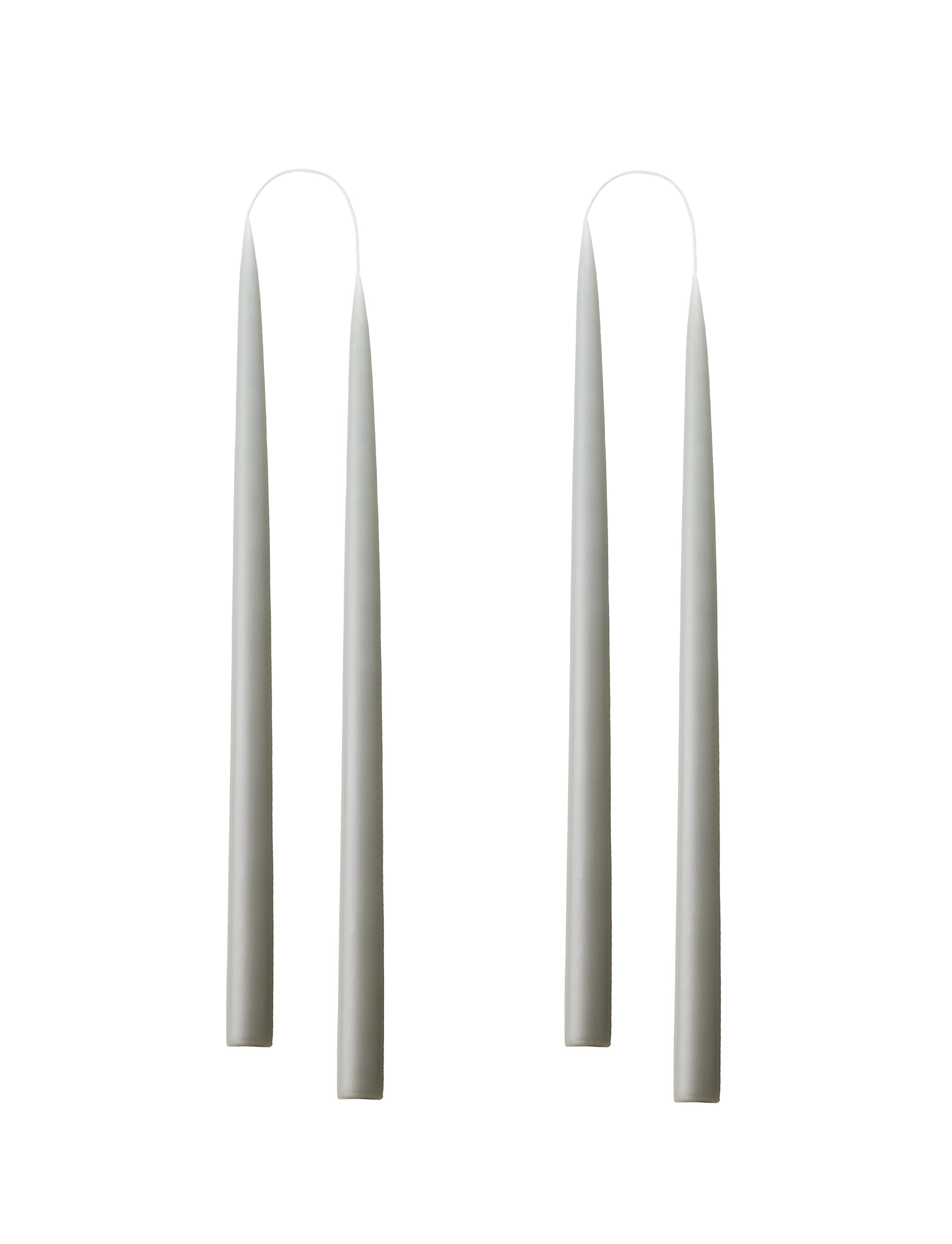 Kunstindustrien® Tapered Candles, Made in Denmark, 42 Colours Available, Dripless & Smokeless Dinner Candles, Solid Candles Long Burning 15 Hours, Unscented Candle Gift Set, 4pcs. 2.2 x 35cm (Grey) — image 1