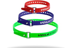 Voile Strap® Variety Pack – Aluminum Buckle | 3-Pack of Heavy-Duty UV-Resistant Polyurethane Straps | 15", 20", and 25" | Outdoor, Bikepacking, Repairs – Made in USA