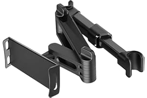 OFKPO 360° Rotating Car Seat Mount, Universal Tablet Holder for 4-10.6 Inch Devices, Black