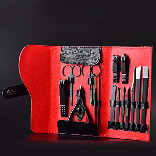 Aviat 15Pcs Portable Manicure Pedicure Set Stainless Steel Nail & Professional Business Gift Kit Antibacterial Removal Beauty Tools Set