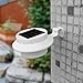 Miyole 6 Pack Solar Powered Gutter Lights Waterproof Outdoor Dusk to Dawn 3 LED Deck Fence Wall Stair Step and Yard Cool White LED Eaves Garden Landscape Pathway