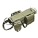 PETVINS Tactical Dog Molle Vest Harness K9 Adjustable Outdoor Training Service Camouflage Harness with 3 Detachable Pouches Army Green Size L