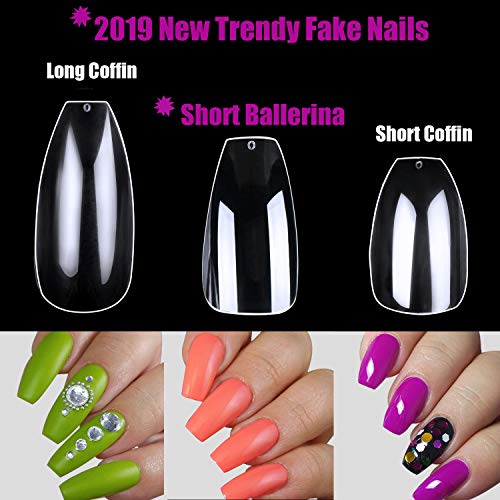 ECBASKET-500PCS-Coffin-Ballerina-Nails