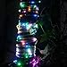 GDEALER 2 Pack 100 LED Rope Lights Battery Operated String Lights Waterproof 33ft 8 Modes Dimmable Firefly Lights Fairy Lights with Remote Timer Christmas Decor Christmas Lights Multi Color