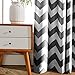 Melodieux Fashion Chevron Curtains for Living Room Dining Room, Darkening Blackout Grommet Top Window Drapes Soundproof Thermal Insulated for Bedroom, 84 Inches Long, 52 by 84 Inch, Gray (1 Panel)
