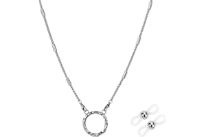 HONGEELY Glasses Holder Chain Loop Eyeglasses Necklace Ring for Women Reading Glasses Sunglasses Necklace for Men