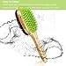 Dog Bath Massage Brush for Dog Cat Shower Grooming, Double Sided Silicone Pin Bristle Bamboo Comb Remove Loose Dirt Shedding Hair for Short Medium Long Hair Pet