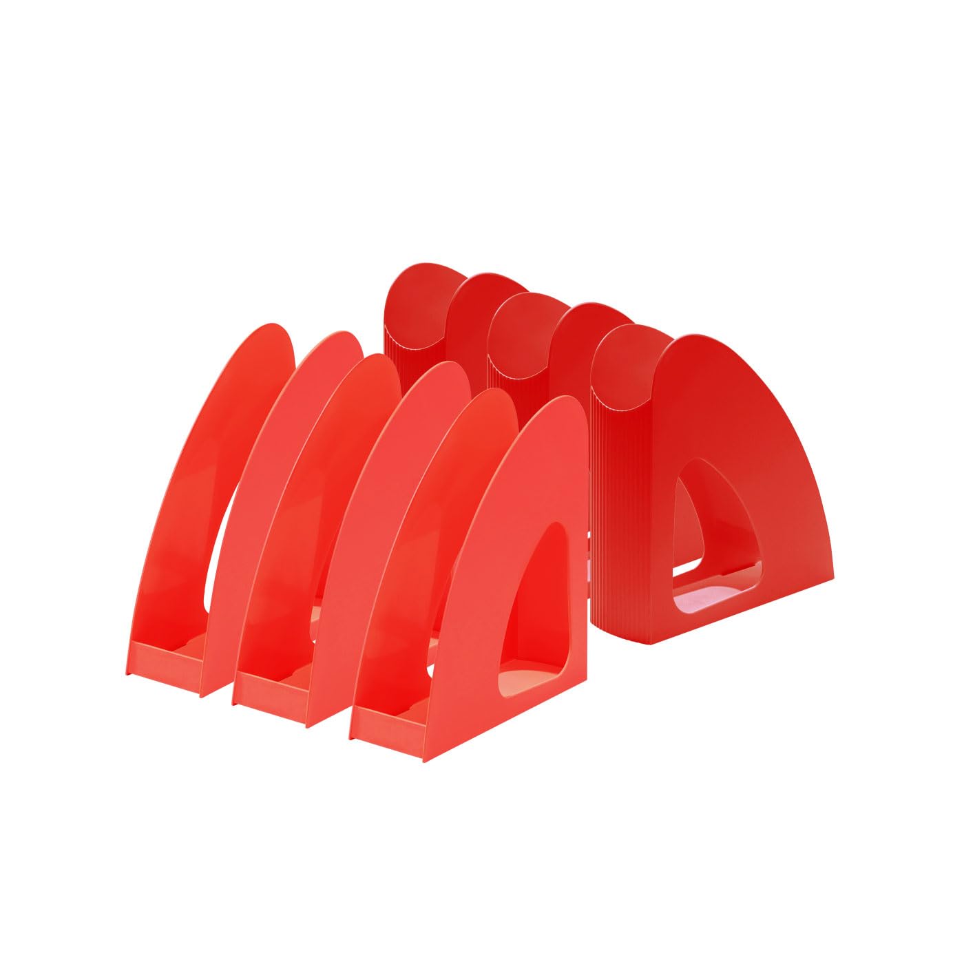 HAN Re-Loop Magazine File 16218-917 Pack of 6 Environmentally Friendly 100% Recycled Modern Young Design for DIN A4/C4 Documents Red