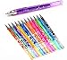 Plinrise SG-BT001 12 Pcs Bling Shiny Flash Glitter Colored Gel Ink Pen,Scrapbooking Card DIY Pens Markers