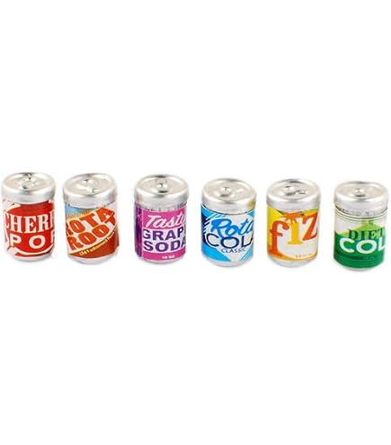Dollhouse Miniature 1:12 Scale Cola Soda Cans - 6-Pack Accessory For Shop, Cafe, Or Bar Scene - View #2