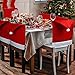Callenbach 6Pcs Christmas Chair Covers for Dining Room Christmas Table Decoration Santa Hat Chair Back Cover for Xmas Restaurant Holiday Festival Party Decor