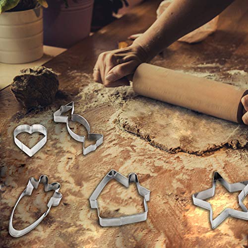 RUCKAE Cookie Cutters Set,24-Piece,Cartoon Cookie Cutters Biscuit Mould for DIY Baking Cake Craft Pastry Bakeware Decoration