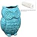 Owl Design Aqua Blue Ceramic Kitchen Cooking Utensil Crock / Office Pencil Holder Pen Container - MyGift