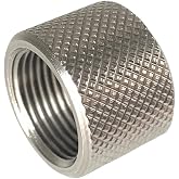 1/2x28 Barrel Thread Protector Nuts 9mm Silver