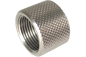 1/2x28 barrel thread protector nuts 9mm silver