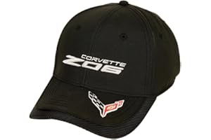 SR1 PERFORMANCE C8 Z06 Corvette Carbon Fiber Hat - Next Generation Flag Accent Cap - Officially Licensed by GM