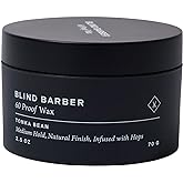 Blind Barber 60 Proof Hair Wax for Men - Water-Based Wax for Hair Styling - Medium, Workable Hold & Shine - Made with Volumizing Hops Extract - Cruelty-Free - Tonka Bean Scent (2.5 Oz)