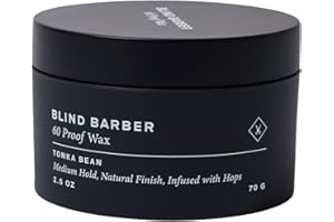 Blind Barber 60 Proof Hair Wax for Men - Water-Based Wax for Hair Styling - Medium, Workable Hold & Shine - Made with Volumizing Hops Extract - Cruelty-Free - Tonka Bean Scent (2.5 Oz)