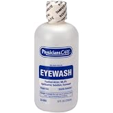 PhysiciansCare 8 oz Sterile Eye Wash Solution for Eye Irrigation | Flush dust, dirt and irritants from eyes with portable sterile eye wash for workplaces and first aid kits.