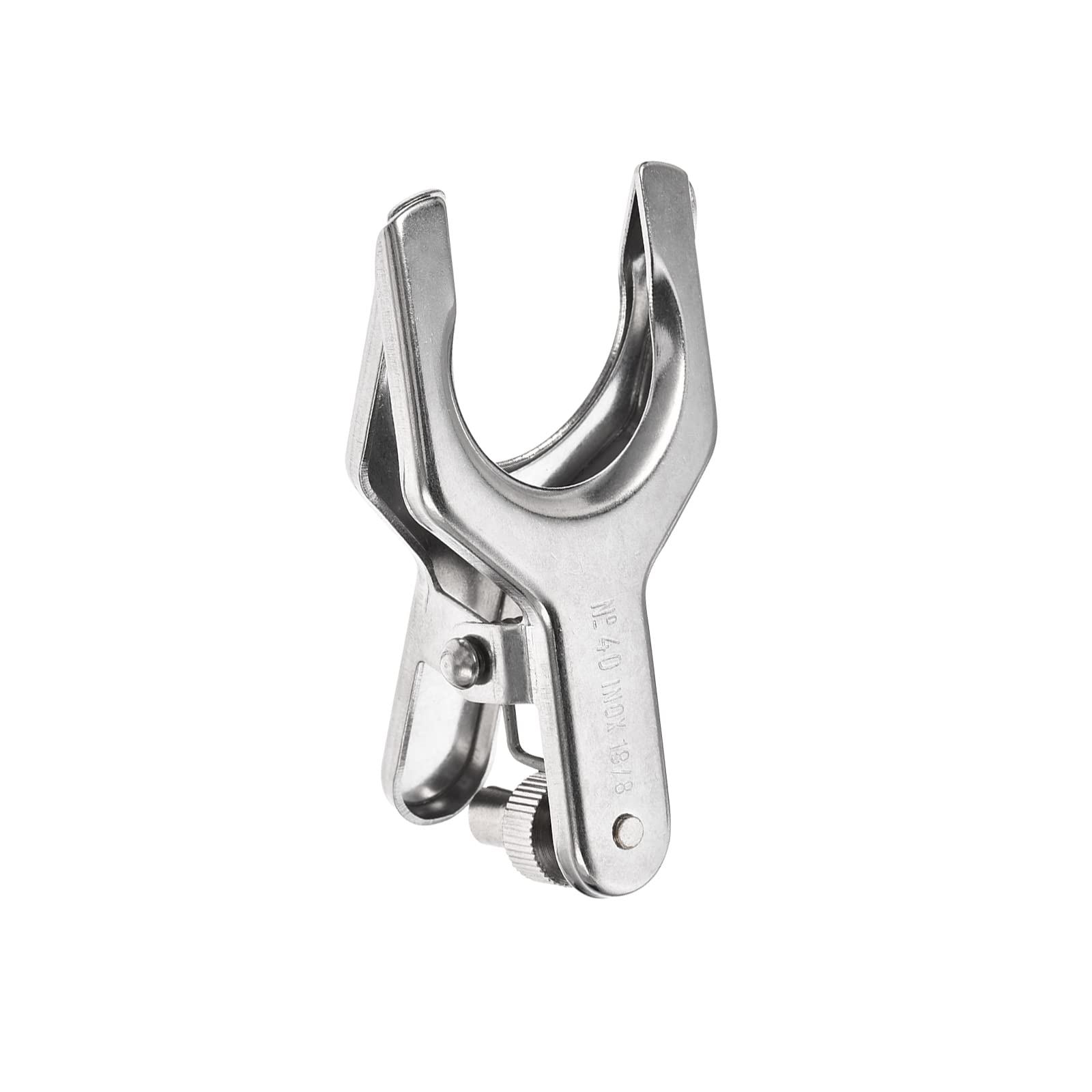 YOKIVE 1 Pcs Joint Clip, Lab Metal Mounting Clips | Fixing Glass Instruments, Great for 34mm Glass Ground Joint Laboratory Connector (Silver)