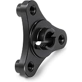 WEFEINO Aluminum Alloy 7075 Slipper Clutch Eliminator, Black | Compatible with Tra-xxas E-Maxx E-Revo Summit T-Maxx 3.3 Revo 3.3 1/10, RC Car, Upgrade Parts