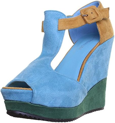 turquoise peep toe wedges