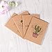 NUOLUX Brown Paper Notebook Cute Journals Traveler's Kraft Paper Notebook Bulk 64K, 24Pcs (Cactus Series)