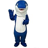Huiyankej Dolphin Mascot Costume Dolphin Costume Adult Suit Halloween Costume