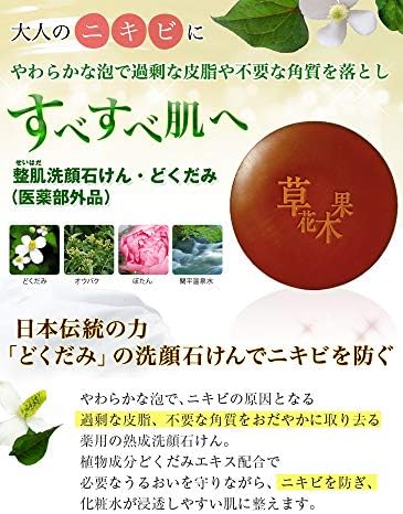 Amazon 旧商品 草花木果 そうかもっか 整肌洗顔 石けん どくだみ 医薬部外品 100g ニキビ 吹き出物 洗顔 洗顔せっけん 通販