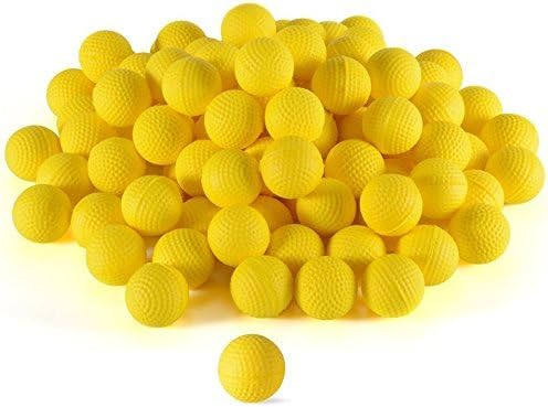 Ray Squad 200 Yellow Foam Bullet Balls Nerf Compatible with/Replacement for Nerf Rival