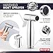 BIXFE Handheld Bidet Sprayer for Toilet Sprayer with Longest 5 Feet Hose in the Market & Unique Connection Hose,Premium Stainless Steel best for Cloth Diaper Sprayer,Hand Held Bidet for Shattaf Shower