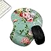 Apottwal Mouse Pad, Ergonomic Mouse Pad with Wrist Support,Mouse Pad Wrist Support,Gaming Mouse Pad with Non-Slip PU Base for Computer Office Decor Desk Accessories Beautiful Flora Mousepad