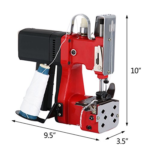 Superland Portable Sewing Machine 220V Industrial Portable Electric Bag Stitching Closer Seal Sewing Machine for Packaging Chemical BuildingÂ Materials Fertilizer Port and DockÂ Warehouse (GK9-890 220V)