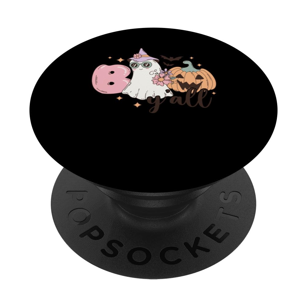 Boo Y'all Spooky Halloween Creepy Ghostly Design PopSockets Swappable PopGrip