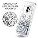 Caka Galaxy S9 Plus Case, Galaxy S9 Plus Glitter Case Liquid Series Luxury Fashion Bling Flowing Liquid Floating Sparkle Glitter Soft TPU Case for Samsung Galaxy S9 Plus (Silver)