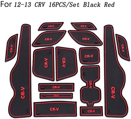 Pandiki 16PCS/Set Replacement for Honda CRV 2012-2013 Non-slip Rubber Cup Holder Sticker Gate Slot Pad Door Groove Mat