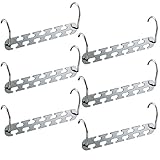 6 PCS IPOW Update New Mould Wonder Metal Magic Hanger,Clothes Hangers Hook Rack Closet Clothing Organizer,Up to 11 Hangers