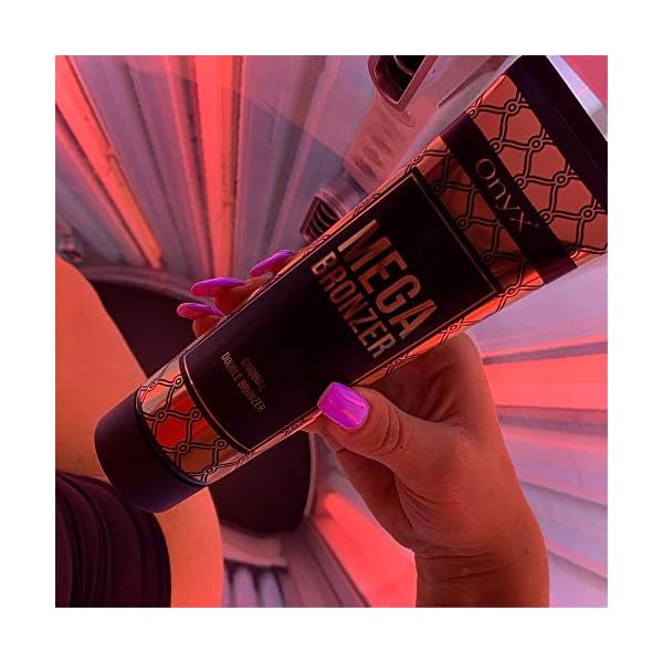 Onyx-Mega-Bronzer-Advanced-Indoor-Tanning-Lotion-Double-Bronzing-Power-Peach-Pomegranate-Coffee-Coconut-Oil-Vitamins Onyx Mega Bronzer Double Bronzing Tanning Cream for Sunbeds - White Bronzer - Tan Enhancer & Intense Moisturiser