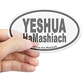 CafePressYeshua Hamashiach Euro Style Sticker Oval Car Bumper Sticker