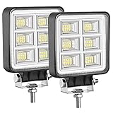 Adzoon LED Tractor Lights 2 Pcs 4 Inch Flood 12V