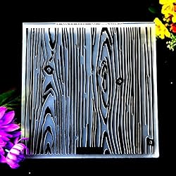 Kwan Crafts Wood Grain Plastic Embossing Folders