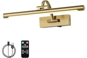 DESOOP Wireless Picture Lights Dimmable Gallery Lighting LED Picture Frame Light with Remote and Timer, Adjustable Art Light 