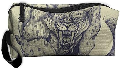 Cosmetic Bag Sabre Wulf Roaring Aggression Teeth Face Toiletry Bag Portable Makeup Pouch Travel Hanging Organizer Bag Storage Bag
