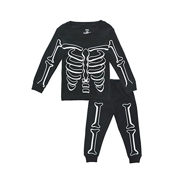 KISBINI Toddler Boy's Cotton Two-Piece Pajama Halloween Pjs Sets Long Sleeve Sleepwear Jammies