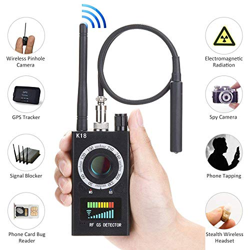 HoHoProv Anti-spy Detector, Hidden Camera Detector Wireless Bug Laser Lens GPS Signal Tracker RF Signal Detector