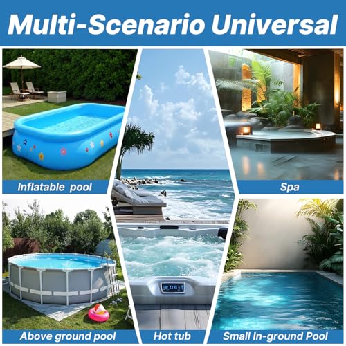 4 in 1 Cordless Rechargeable Small Pool Vacuum spa hot tub 90 Mins Running Time, 12 Gallons/Min Powerful Suction