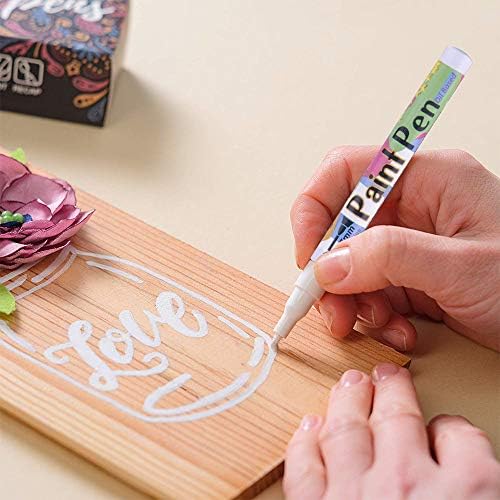 Supersun 28 Farben Wasserfeste Stifte 0 7mm Fur Steine Bemalen Wasserfest Holz Stift Farbe Fur Holz Leinwand Fotoalbum Glas Metall Amazon De Kuche Haushalt